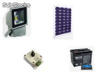 Kit iluminación solar jumbo led exterior 10 w