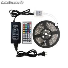 kit led strip smd5050 rgb 12v ip65 multicolor 5 metros