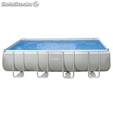 Kit piscine rectangulaire - ultra silver - 5.49 m x 2,7 m x 1.32 m - intex
