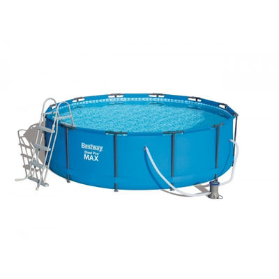 Kit piscine ronde steel pro max - 366 x 100 cm - bleu
