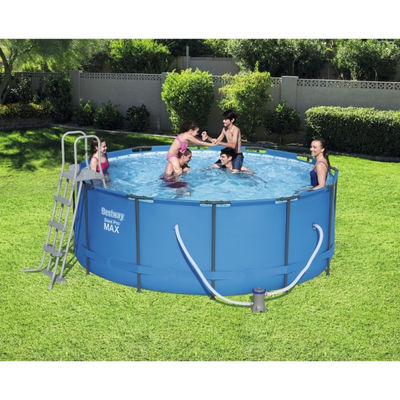 Kit piscine ronde steel pro max - 366 x 122 cm - bleu - Photo 2