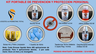 Kit portable de prevención y protección personal