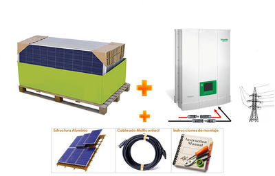 Kit Solar Autoconsumo Trifasico 20000w Estructura suelo