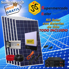 Kit solar bat. Litio 4,8 kw 6000/12000W