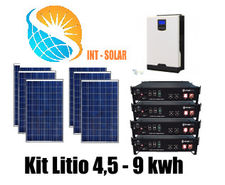 Kit solar con Baterías de Litio - 4,5 - 9 Kwh
