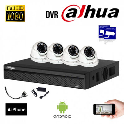 Kit vidéosurveillance 4 Caméra FULL HD pour surveiller maison ou commerce