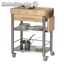 Kitchen trolley - mod. 693701 auxilium - made from stainless steel - end grain