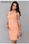 Klasyczna drapowana sukienka z szyfonu Arena Stylu, brzoskwiniowy Klasyczna drap - 1