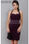 Klasyczna drapowana sukienka z szyfonu Arena Stylu, brzoskwiniowy Klasyczna drap - Zdjęcie 4