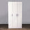 Kleiderschrank EMMY 3 Türen Weiß 90x47x180cm - Foto 4