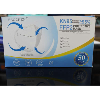 KN95- FFP2 White Foldable Mask - Foto 2