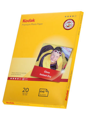 Kodak 240gsm premium Gloss Photo Paper A6 10x15 (20 folhas)