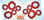 Kokarda, rozeta narodowa biało czerwona w barwach narodowych - Zdjęcie 4