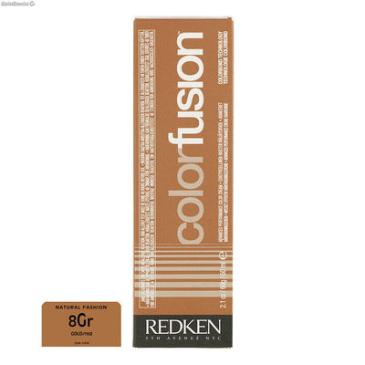Koloryzacja permanentna w kremie Redken Color Fusion Nº 8 Gold/Red 60 ml