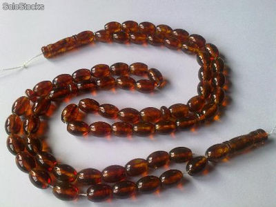 komboloI amber misbaha rosaries tasbih baltik pres 100% rav - Zdjęcie 2