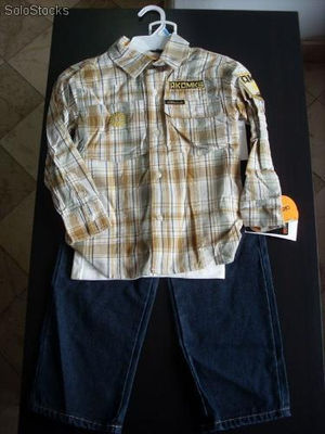 Komplet chłopięcy-jeans,koszula - Zdjęcie 3