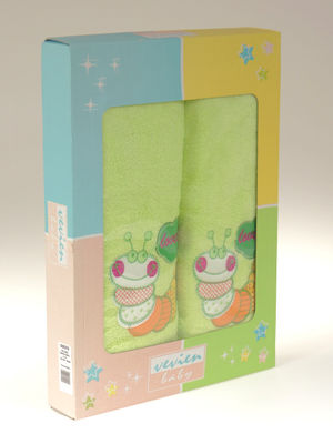 Komplet ręczników dla dziecka (2 szt.) gąsienica - Zdjęcie 4