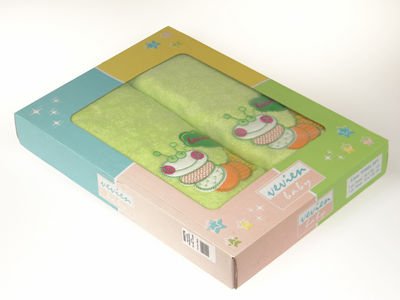 Komplet ręczników dla dziecka (2 szt.) gąsienica - Zdjęcie 5