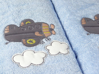 Komplet ręczników dla dziecka (2 szt.) samolot - Zdjęcie 2