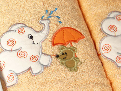 Komplet ręczników dla dziecka (2 szt.) słonik - Zdjęcie 2