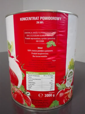 Koncentrat pomidorowy Premium 30% HoReCa puszka 3 kg. - Zdjęcie 3