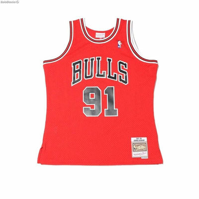 Koszulka do koszykówki Mitchell &amp; Ness Chicago Bull Dennis Rodman Czerwony