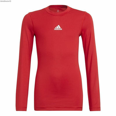 Koszulka Piłkarska z Krótkim Rękawem Dziecięca Adidas Techfit Top Czerwony