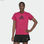 Koszulka z krótkim rękawem Damska Adidas Designed 2 Move Logo Fuksja - 2