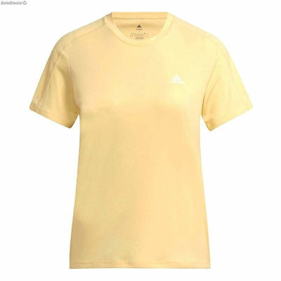 Koszulka z krótkim rękawem Damska Adidas Run It Żółty