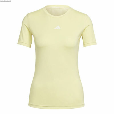 Koszulka z krótkim rękawem Damska Adidas Techfit Training Żółty
