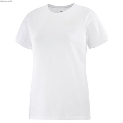 Koszulka z krótkim rękawem Damska Salomon Small Logo Biały