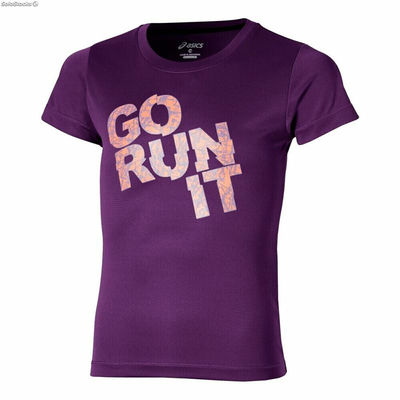 Koszulka z krótkim rękawem dla dzieci Asics Graphic Go Run It Purpura
