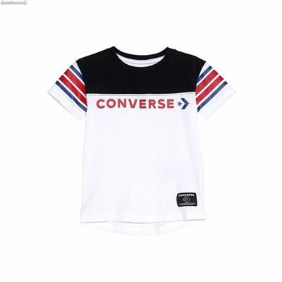 Koszulka z krótkim rękawem dla dzieci Converse Retro Sport Biały