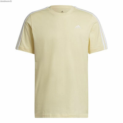 Koszulka z krótkim rękawem Męska Adidas Essentials 3 Bandas Żółty