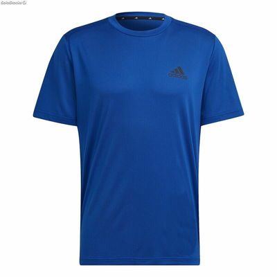 Koszulka z krótkim rękawem Męska Aeroready Designed To Move Adidas Niebieski