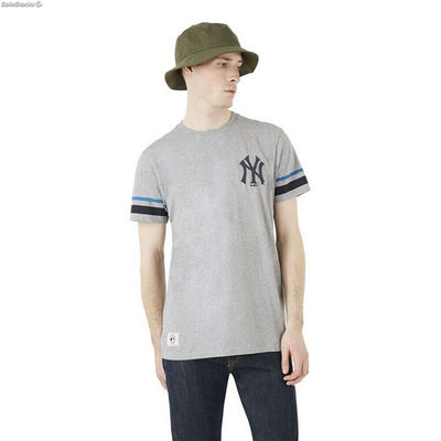 Koszulka z krótkim rękawem Męska New Era Heritage Stripe New York Yankees Szary