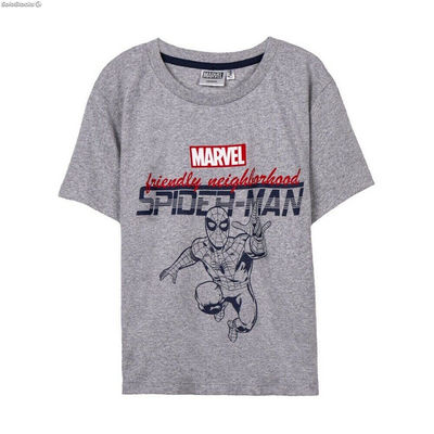 Koszulka z krótkim rękawem Spider-Man Szary Dziecięcy