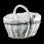 Koszyk wiklinowy biały z materiałem HX19052S - Zdjęcie 5