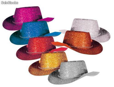 Kowbojskie kapelusze Glitter. Karnawałowe, uroczystości, stroje