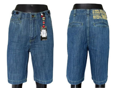 Krótkie spodnie męskie spodenki jeansy bojówki - Zdjęcie 2