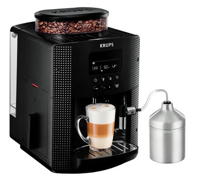 Krups Automatic Kaffeemaschine LCD + Capuccino Inox EA 8160