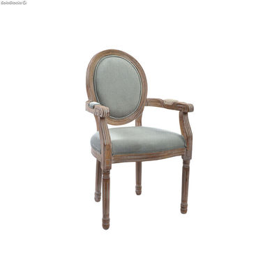 Krzesło DKD Home Decor Szary Poliester Drewno Drewno kauczukowe Plastikowy 55 x