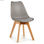 Krzesło do Jadalni Szary Jasnobrązowy Drewno Plastikowy (48 x 43 x 82 cm) - 1