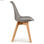 Krzesło do Jadalni Szary Jasnobrązowy Drewno Plastikowy (48 x 43 x 82 cm) - Zdjęcie 3