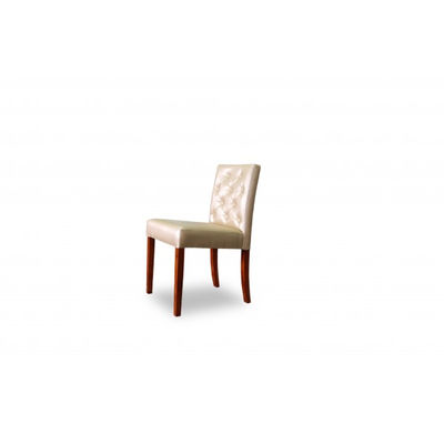 Krzesło wąskie niskie pikowane z guzikami - Zdjęcie 2
