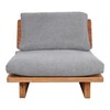 KUBU 1PL- sofá de 1 lugar de madeira com almofadas estofadas