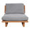 KUBU 1PL- sofá de 1 lugar de madeira com almofadas estofadas - 1
