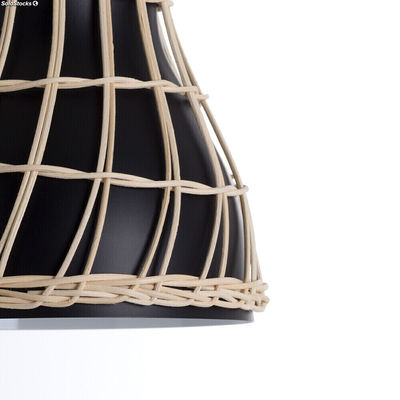 kumiko Lampe Rattan-Aluminium schwarz DN18X18.5CM sieben auf deco - Foto 4
