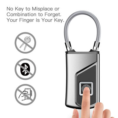 L1 Smart Fingerprint Padlock LED Safe USB Charging - Photo 4