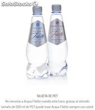 La mejor agua mineral del mundo¡¡¡ Agua mineral natural Filette pet 500 ml.